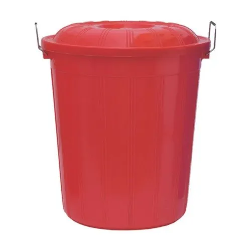 Red Round PVC Dustbin